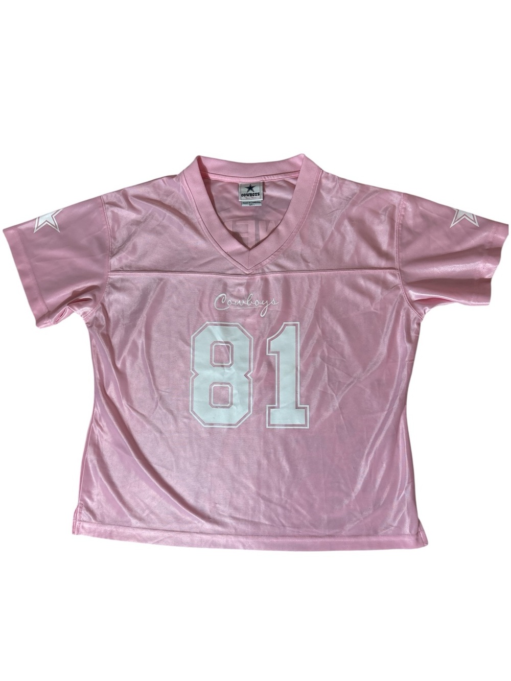 Vintage Dallas Cowboys Terrell Owens #81 Pink Jersey Large Y2K